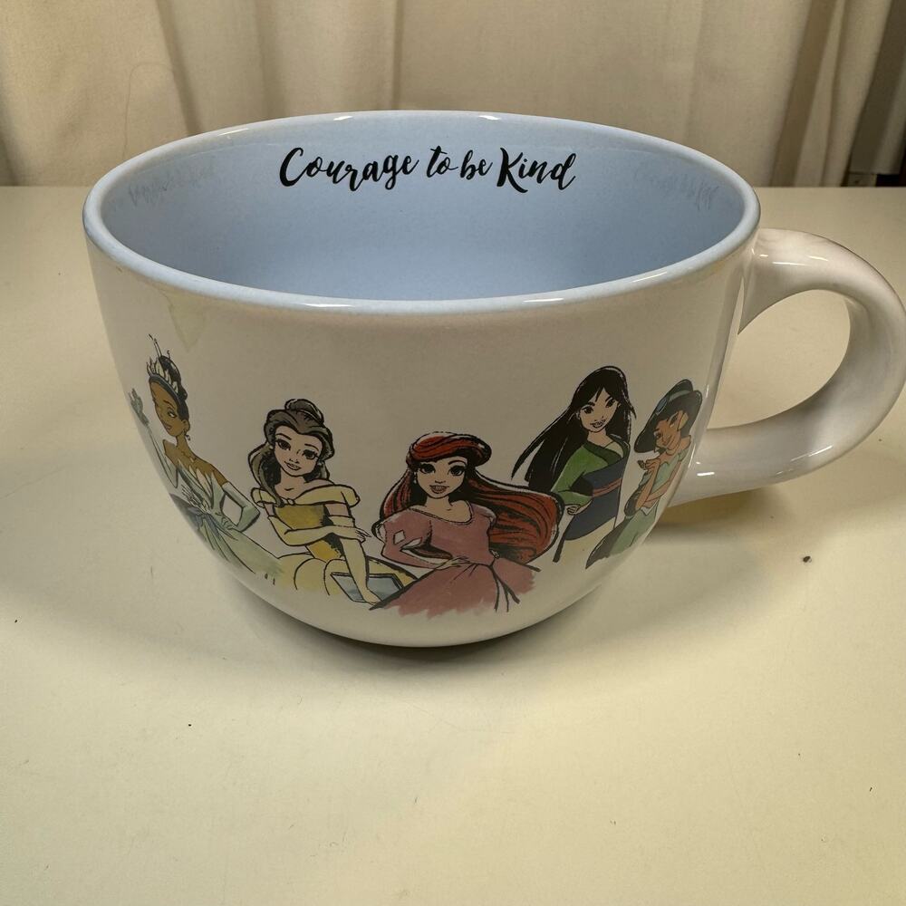Disney Princess Courage To Be Kind Ceramic Soup Mug  EUC